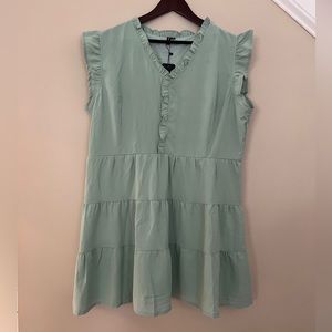 Brand new solid color light green summer mini dress. Size XL